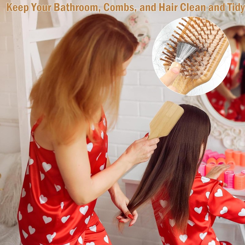 PMELCXD Premium Hair Brushes and Comb Set - Natural Bamboo