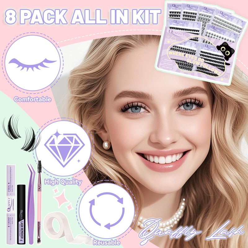 DIY Lash Extension Kit 749 Pcs 8 Styles 10-18mm Manga