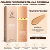 3Pcs Biomimic Foundation 4 en 1,base de maquillaje alta cobertura,SPF