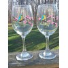 Bluebird Pink Cherry Tree Wine Glasses Set of 2