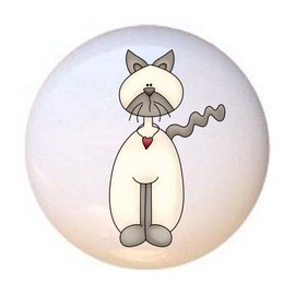 Cat from Angel Antics I Country Angels Collection - DECORATIVE Glossy CERAMIC Cupboard Cabinet PULLS Dresser Drawer KNOBS