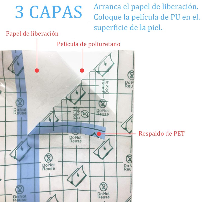 Vendaje para tatuajes，10 m * 15 cm-película transparente impermeable，vendaje para