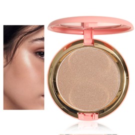 Shimmer Bronzer Powder, Highly Pigmented Highlighter Bronzer Contour Powder, Soft Texture, Natural Sun Kissed Finish, Lasts all day long, Lightweight, Breathable, Vegan Formula (#Light Bronzer)