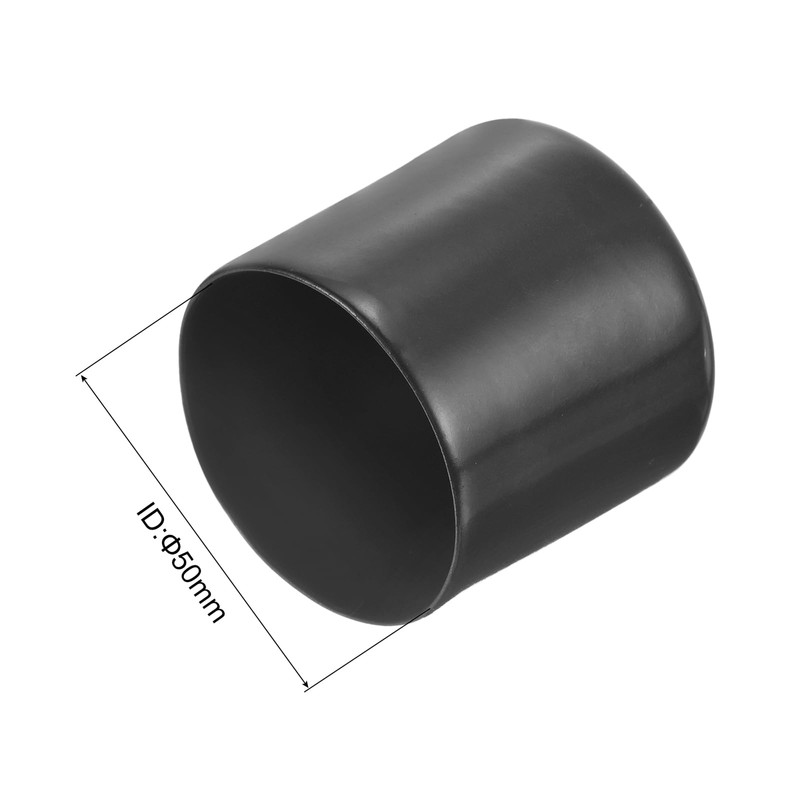 sourcing map 20pcs Rubber End Caps 50mm(2") ID Vinyl Round