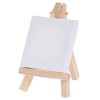 Pack of 4 Mini Easels with Canvas 6.5 x 6.5
