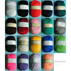 50 gr. Caprice from Rellana Acrylic Yarn 26 Colour Selection (Black)