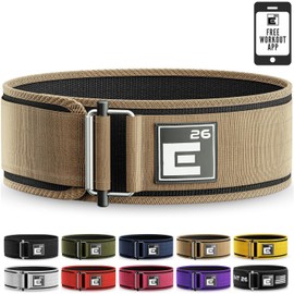 Self-Locking Weight Lifting Belt - Premium Weightlifting Belt for Serious Functional Fitness, Weight Lifting, and Olympic Lifting Athletes - Lifting Belt for Men and Women (Extra Large, Coyote Brown)
