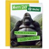 Funny Grandad 70th Birthday Card - Grumpy Gorilla Design for
