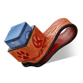 KONLLEN Engraved Leather Chalk Holder Magnetic Vegetable Tanned Leather Pool Cue Snooker Silent Billiard Accessories