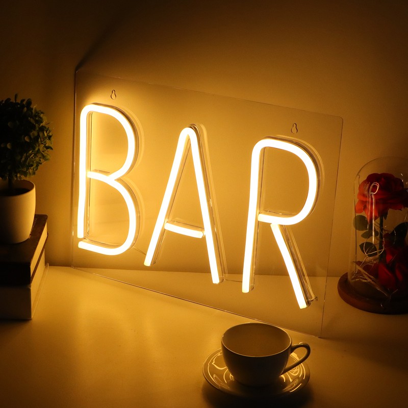 Neon Light 3‑Dimensional USB Wall Sign Lamp Decoration for Bar
