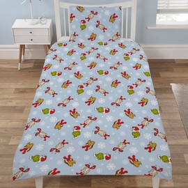 Coco Moon The Grinch Feelin Grinchy Single Duvet Cover Set | Grinch Single Duvet Set, Christmas Bedding, Christmas Duvet Cover, Single Bedding Sets, Duvet Cover Sets For Boys & Girls