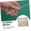 BIUDECO 4pcs Alcohol Hydrometer Tester Glass Meter Distilled Alcohol Measurement