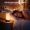 GLAMIGHT Touch Bedside Table Lamp, Stepless Dimming & 7 Colors