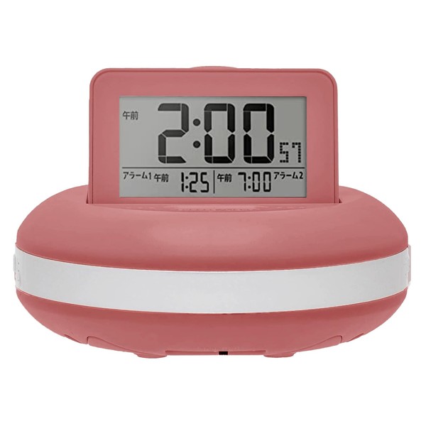 ADESSO MY-106RP Alarm Clock, Vibration, Bullburu Crash, Digital, Double Alarm, Backlight, Snooze Function, Pink