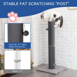 Cat Craft Bobcat Cat Scratching Post for Indoor Cats, Tall Cat Scratch Post, Carpet Cat