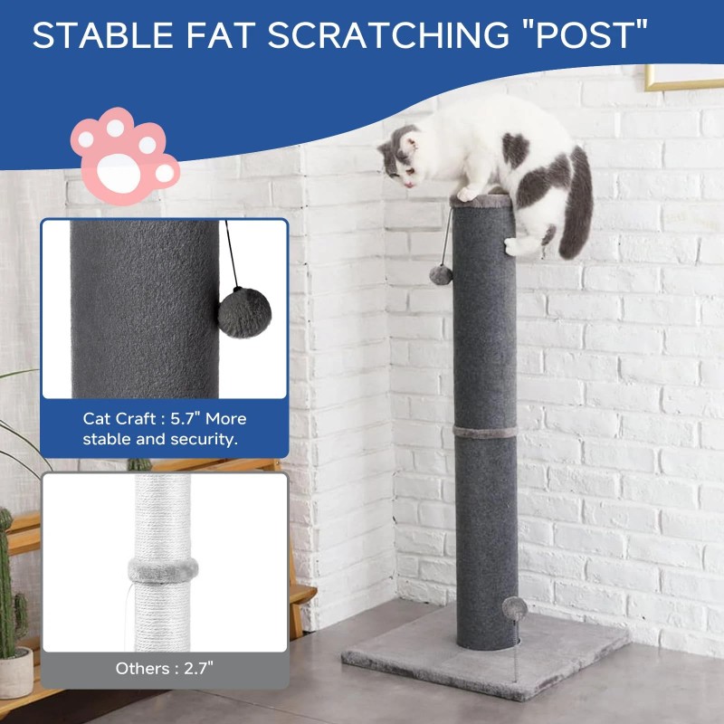 Cat Craft Bobcat Cat Scratching Post for Indoor Cats, Tall
