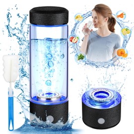 Upgrade Hydrogen Water Bottle, Hydrogen Water Generator with Advanced SPE PEM Tech, High-Efficiency Portable 420ml Water Ionizer 14OZ Hydro Water Machine for Office,Travel,Fitness & Everyday Hydration