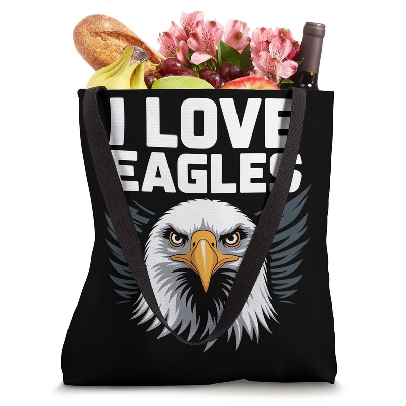 I Love Eagles Bold Statement Art Tote Bag