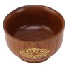 Wooden Rice Bowl Jujube Wood Anti Scald Exquisite Elegant Round