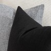 MADIZZ Set of 2 Black Faux Linen Throw Pillow Covers