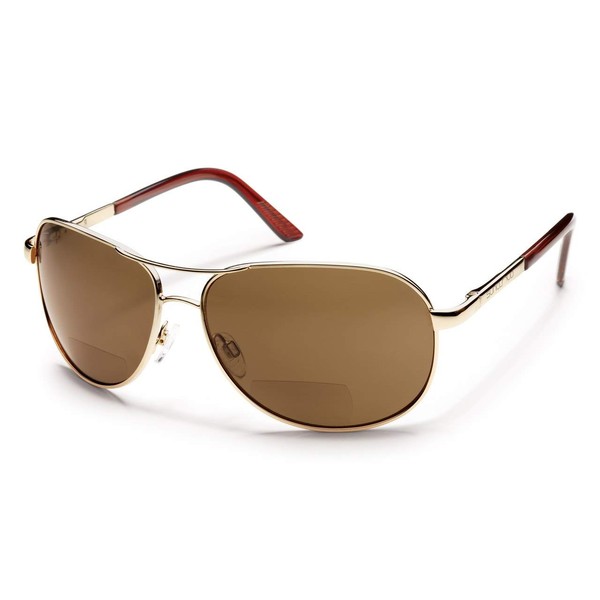 Suncloud Aviator Bi-Focal Sunglasses in Gold