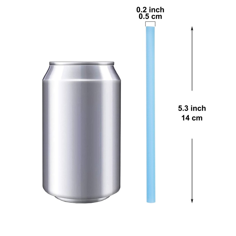 Youngever 7 Pack Kids Plastic Straws, 5 Inch Reusable Plastic