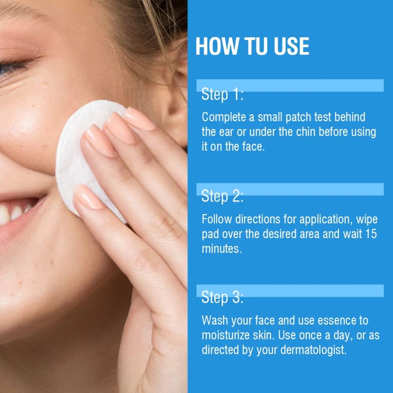 Almohadillas Para Exfoliar Con Ácido Glicólico Y 2% Ácido Sa