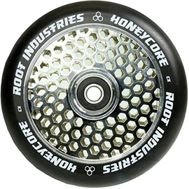 Root Industries Air Honeycore 120 mm Stunt Scooter Wheel + Fantic26 Sticker (Chrome/PU Black)