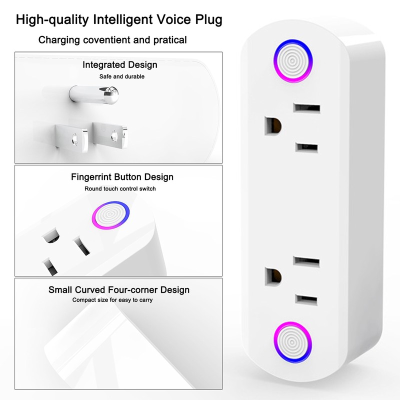 Wifi Smart Socket 2 in 1 Independent Sub Control Switch