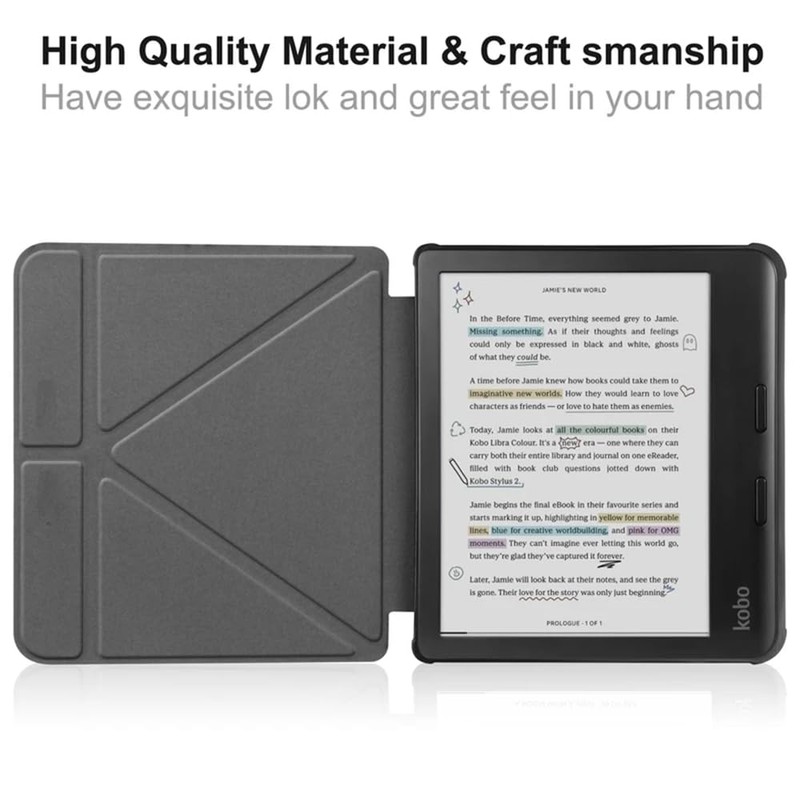 Case for Kobo Libra Colour,Electro-weideworld Full Protection Folding Stand Slim