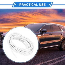 VekAuto 1 Pc Car Door Protector Strip Sticker, Universal for Car Rubber White
