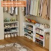 3-Tier Small Shoe Rack Organizer for Closet, White Expandable Shoe