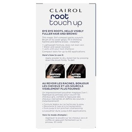 Clairol Polvo de corrección temporal para retoques de raíces, color de cabello negro, 1 unidad