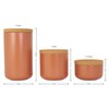 Kamenstein Ceramic and Cork Lid Stackable Canisters, Natural Cork and