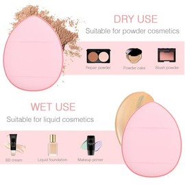 Fomiyes Talquera Borlas Polvos Faciales Puff Maquillaje Correa Dedo Esponja Corrector Ojeras Base Polvo Uso Diario Profesional