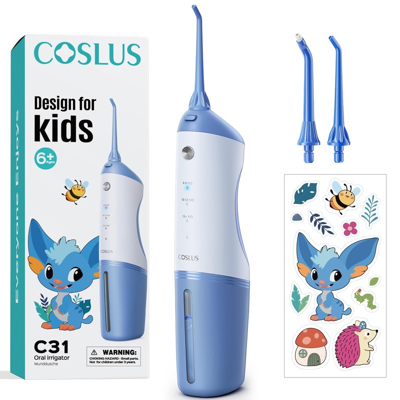 COSLUS Irrigador Bucal Inalámbrico Para Niños, Práctico Palillo De Agua