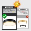 senroyal Flush Mount Ceiling Light Fixture, Black Gold LED Ceiling