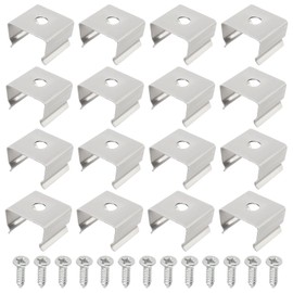 EMSea 50pcs Rope Light Mounting Clips Stainless Steel LED Rope Light Holder Strip Light Channel Clip for 9.5-12mm LED Strips(13x11 x9mm)