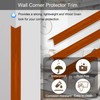 3 Pcs 49" Wall Corner Protector Trim, Walnut Wood Grain