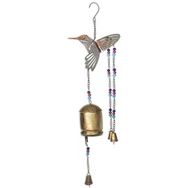Sunset Vista Designs Windchimes - Handcrafted Glass Bead & Sangeet Bells Hummingbird Wind Bell Chime, 24" Long, Large
