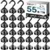 MIKEDE Black Magnetic Hooks, 25LB Heavy Duty Magnet Hooks for