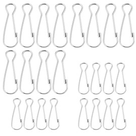 XINGSUI 24 Pieces Flag Pole Clip,Flag Pole Accessories,Flag Pole Clip Snaps Hook,for Fixing Flags,Keychains,Clotheslines etc(2 size)