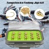 TG-DZURI 20 Pcs Tungsten Ice Fishing Jigs Kit, 3.2mm Teardrop
