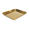 Stainless Steel Rectangular Tray Flat Bottom Plate Restaurant Home Golden