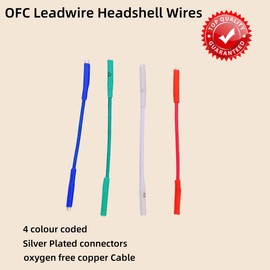 KOOKFJLLZ Turntable Cartridge to Headshell Lead Wires, Silver Plated connectors, Turntable Cartridge Headshell Wires