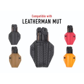 Unbranded Clip & Carry Kydex Multitool Sheath fits Leatherman MUT - Made in the USA! - Carbon Fiber Brown