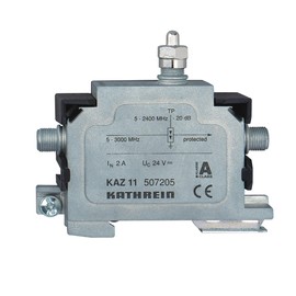 Kathrein KAZ 11 Surge Protector for Antennae Receiver and Distribution Units with F-Female Connection 5 to 3,000 MHz 1.2 to 2.0 dB