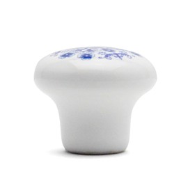 WAKI TW-150 Ceramic Knob, White Flower, 1.0 inches (25 mm)