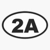 2A - 2nd Amendment Window Bumper Sticker Decal 5"