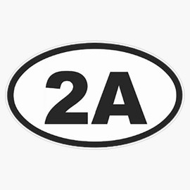 2A - 2nd Amendment Window Bumper Sticker Decal 5"